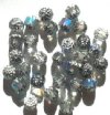 30 8mm Cathedral Crystal AB with Silver Ends